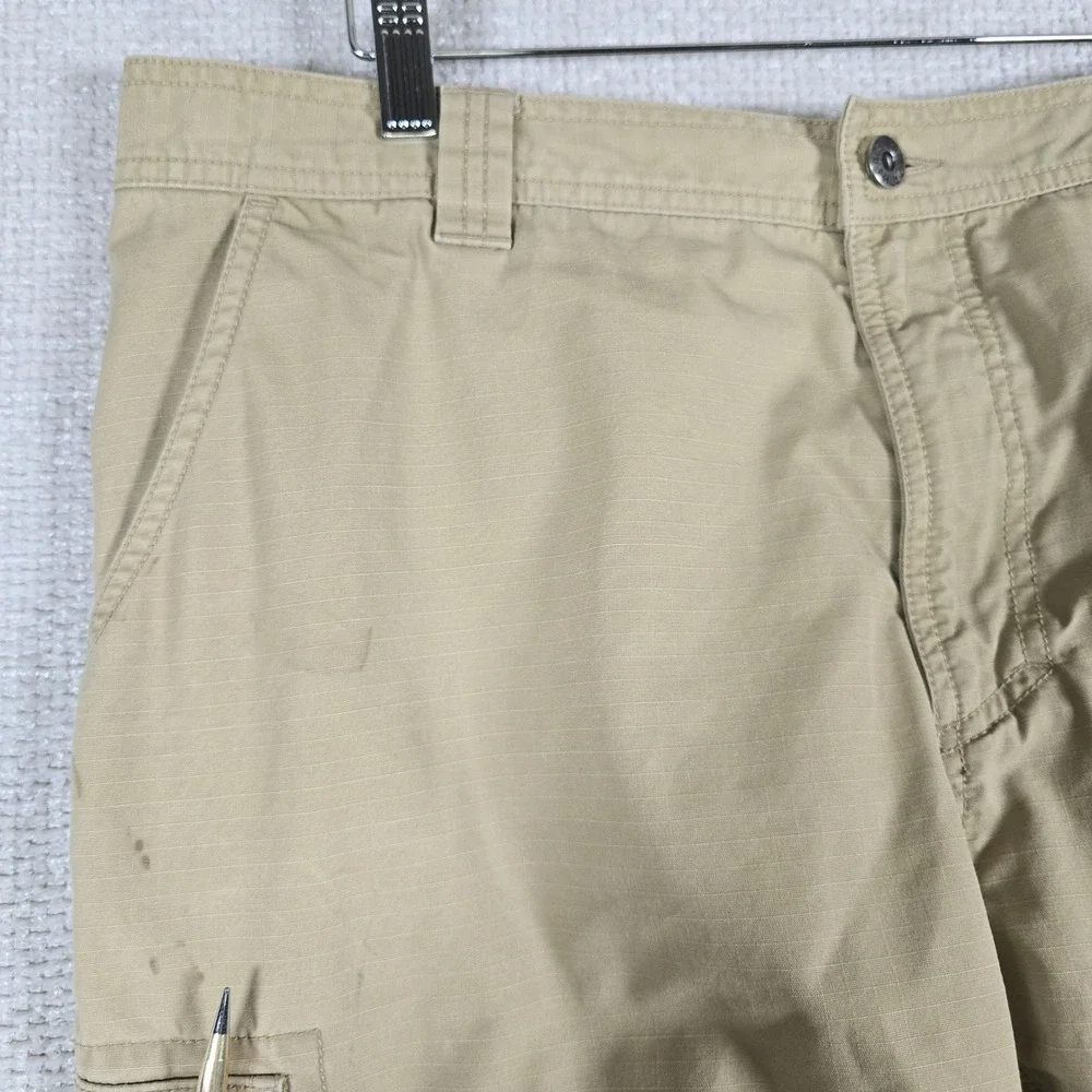 The North Face Mens Tan Ripstop Cargo Shorts Fits‎ 36 Hiking Utility Khaki